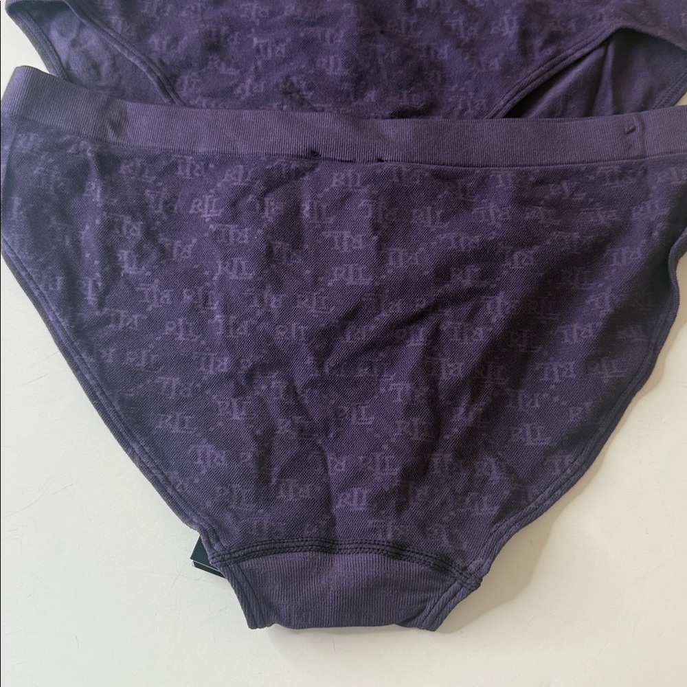 Lauren Ralph Lauren Monogram Mesh Bikini Panties 3 Pairs Size Small / 5 - Picture 5 of 7